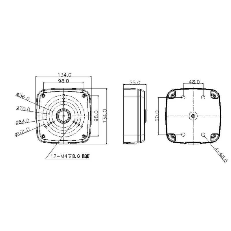 Rvi 1bmb 10 white. RVI 3bmb1. Монтажная коробка RVI-3bmb2. RVI 1bmb-3 White. Коробка монтажная для телекамеры RVI-1bmb-3 White.